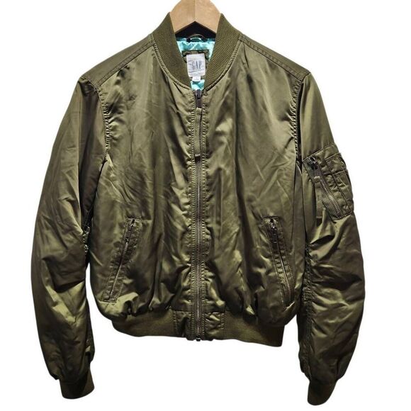 Gap OC nylon bomber army jacket green small - Picture 3 of 5